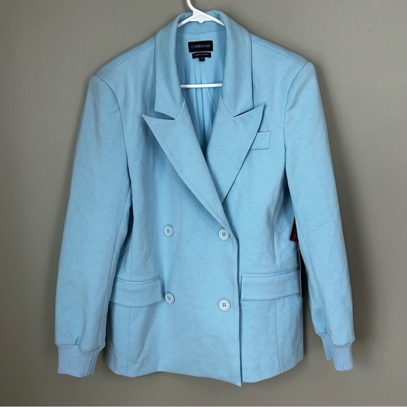 Carbon38 Oversized Blazer with Cuffs - Quiet Tide‎ blue medium women’s - Picture 5 of 12